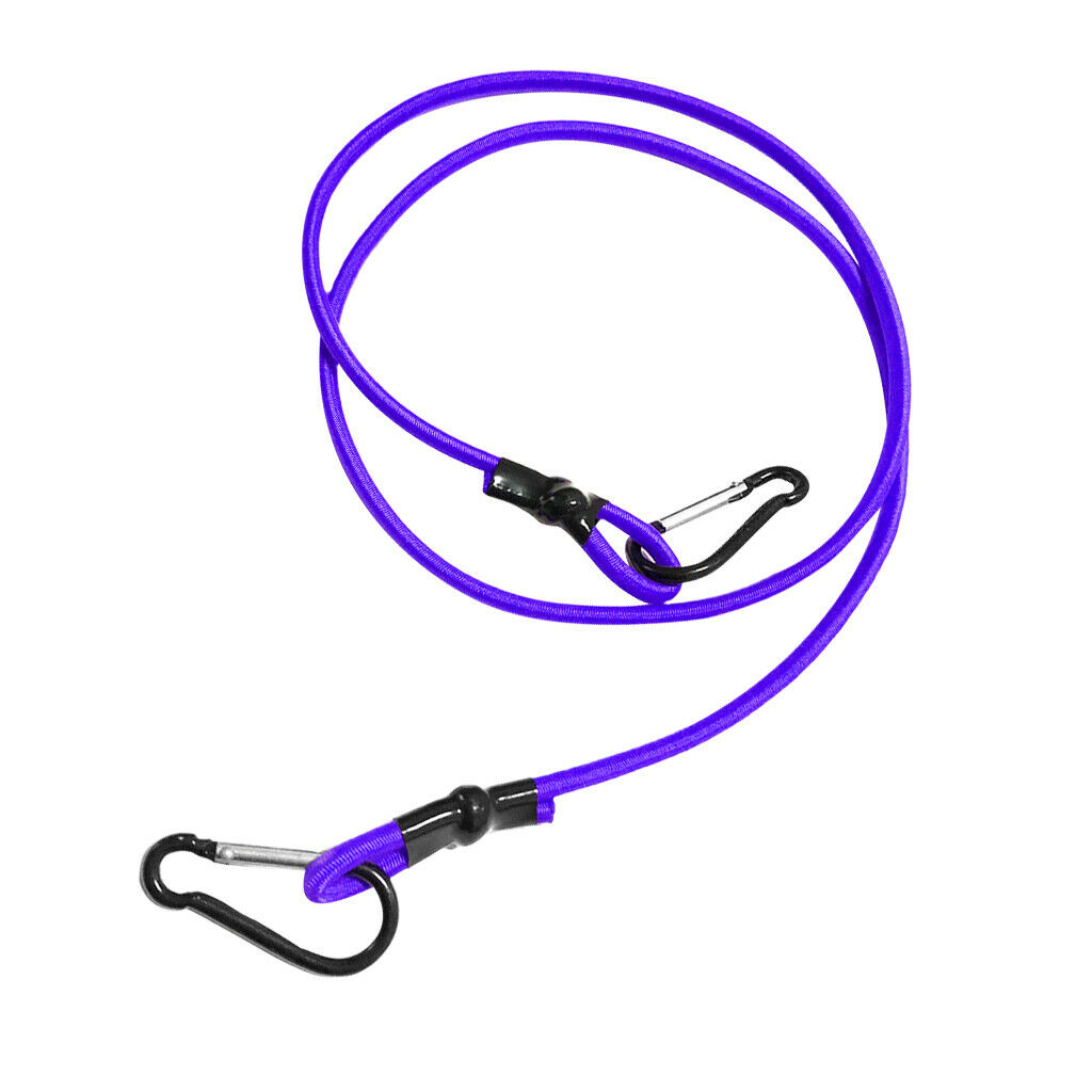 3ft Kayak Canoe Tow Line Lanyard with Carabiner Clips Purple