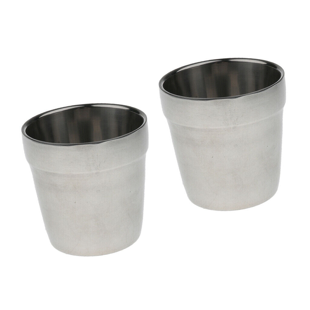 2 Pieces Stainless Steel Pint Cups Water Tumblers, Unbreakable And Stackable