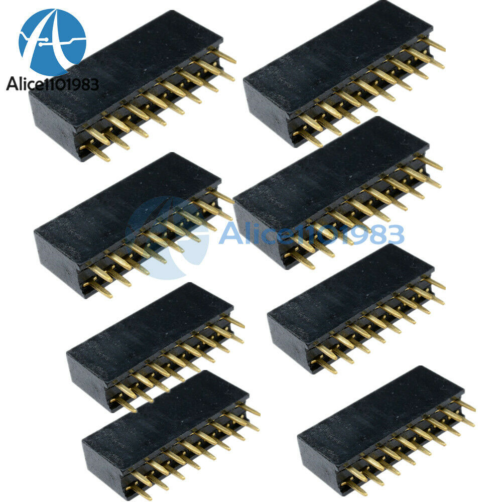 50PCS 2x8 16 Pin 2.54mm Double Row Female Straight Header Pitch Socket Pin Strip