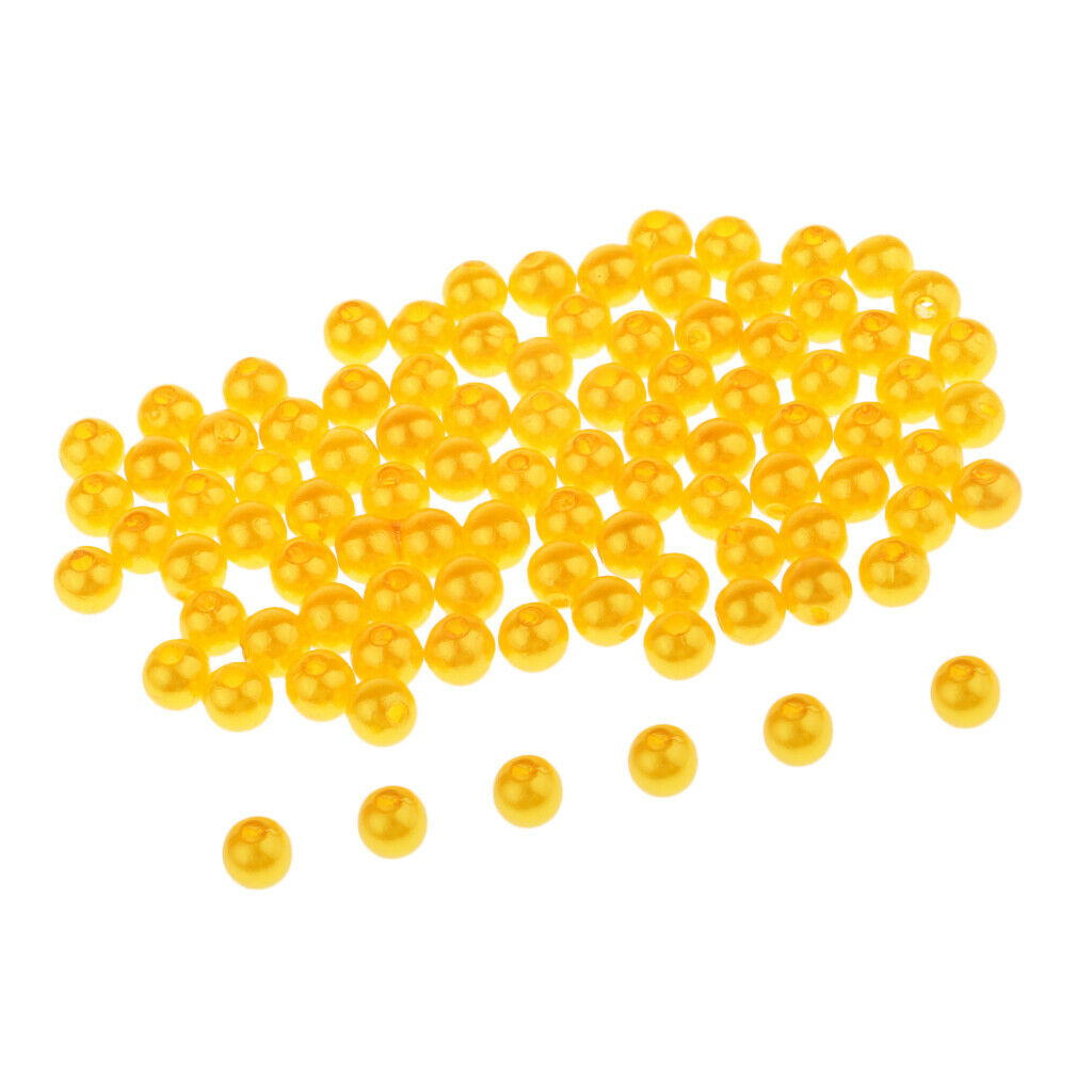 60 Pieces Carp Lure Fishing Beads Round Floating Fishing Beads Golden