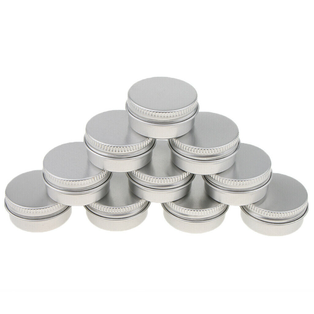 20 Pieces 10ml Empty Makeup Container Refillable Aluminum Cosmetic Jars
