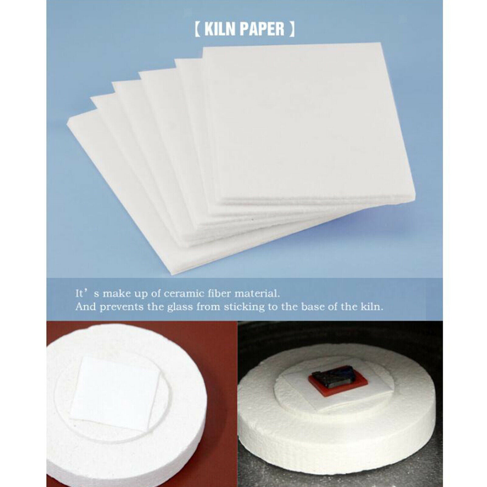 50Pack Glass Fusing Paper Ceramic Fiber Paper Making Pottery Tool Crafting