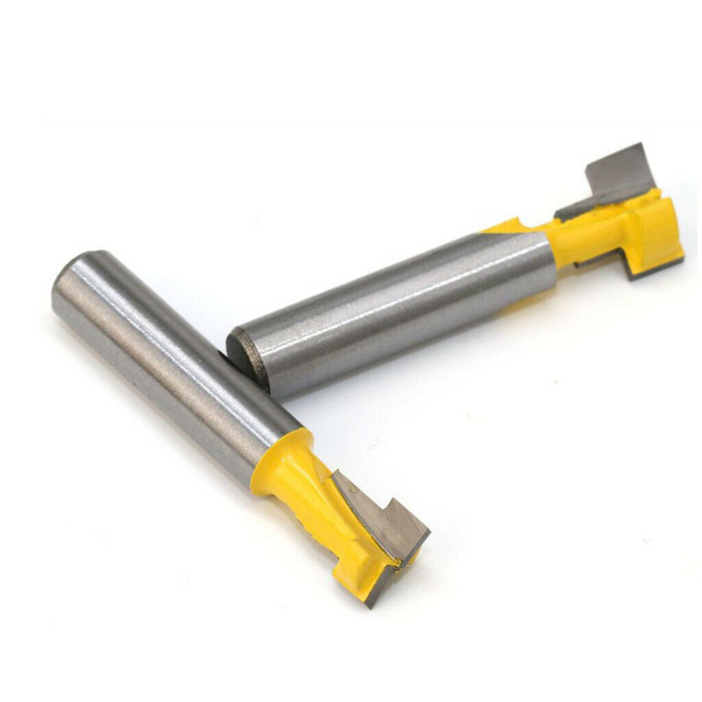2pcs 8mm Shank Keyhole Cutter Router Bit Woodworking Slotting 1/2" & 3/8