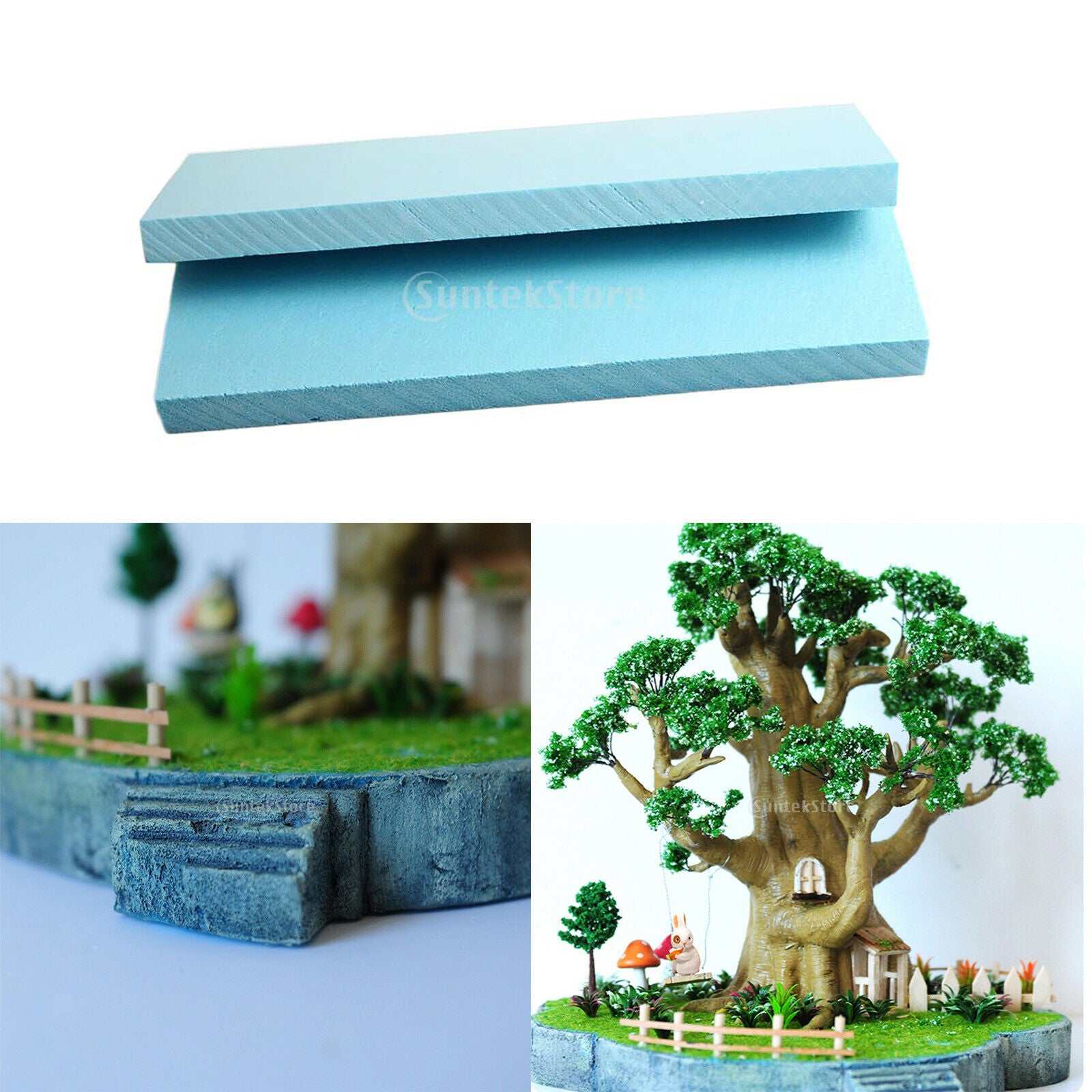 5pcs Polystyrene Foam Slab Diorama Bases for Blue Art Project Modeling Crafts