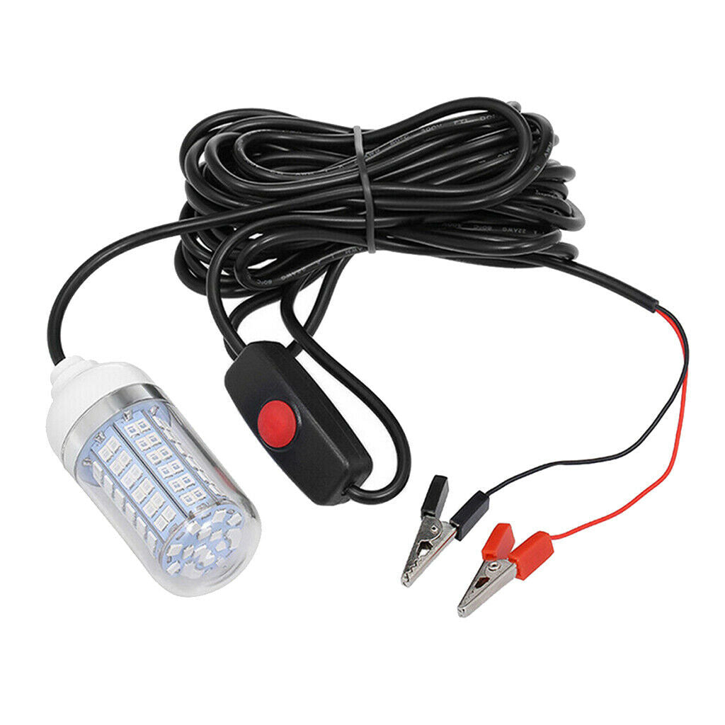12V 15W 108 LED Submersible Fishing Light Underwater Crappie Light Finder Lure