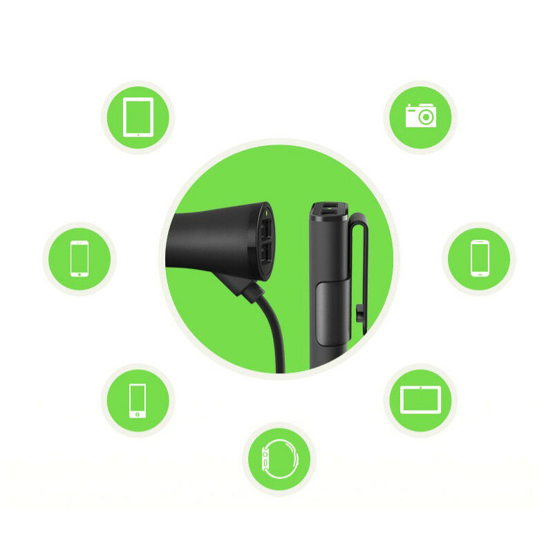 4 USB Car Charger Fast Charging Splitter Back Seat Rear Adapter Cable DC12-24V
