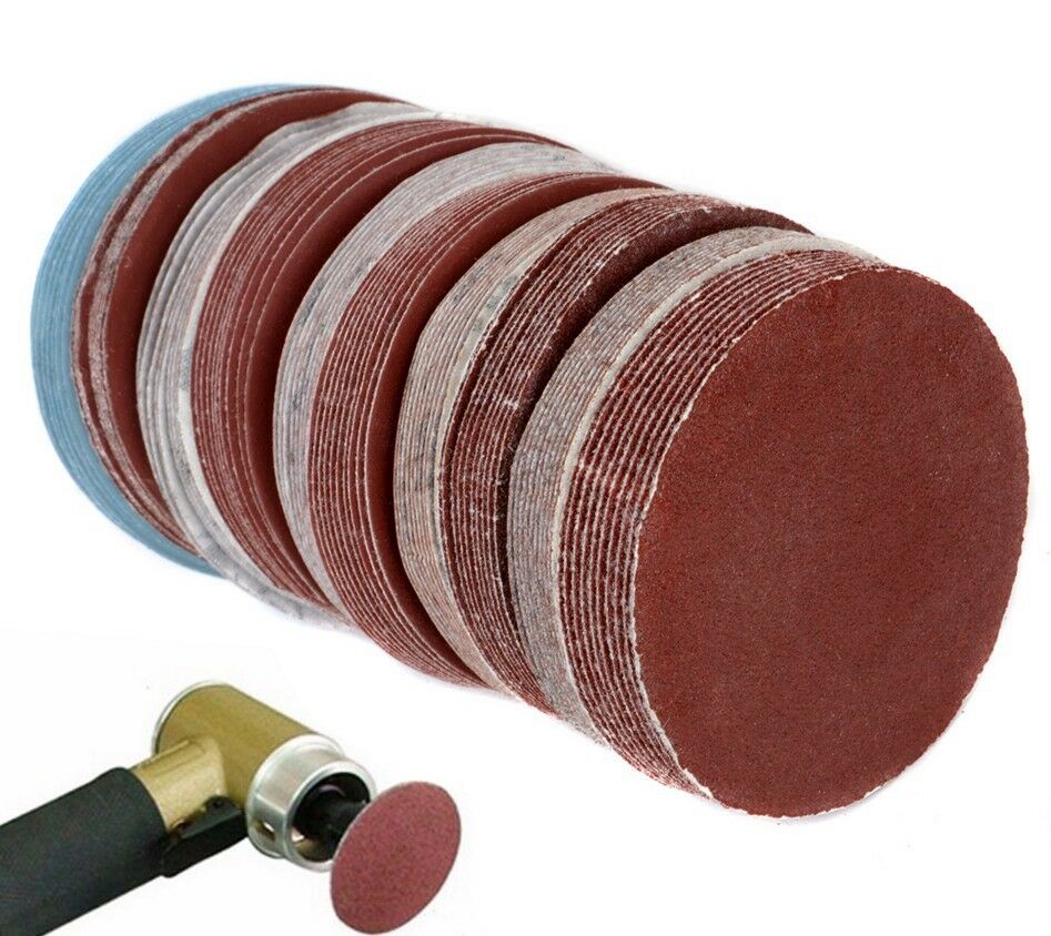 100pcs Mixed 3" Round Grit Abrasive Tools Sanding Discs Polishing Pads Sandpaper