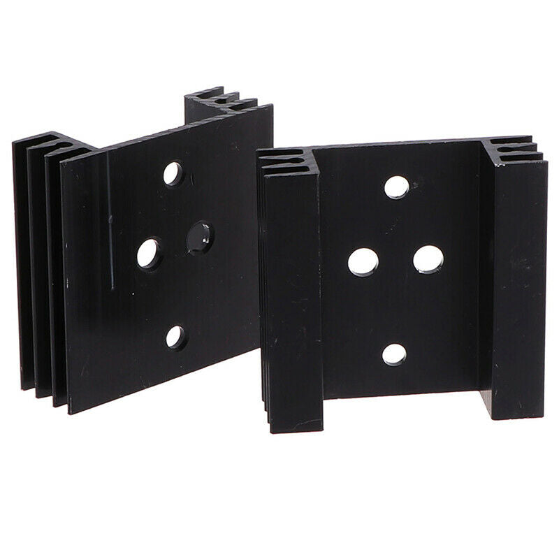 2Pcs 45x45x14mm TO3 Transistor Heat Sinks TO-3 Black Amumi..l8