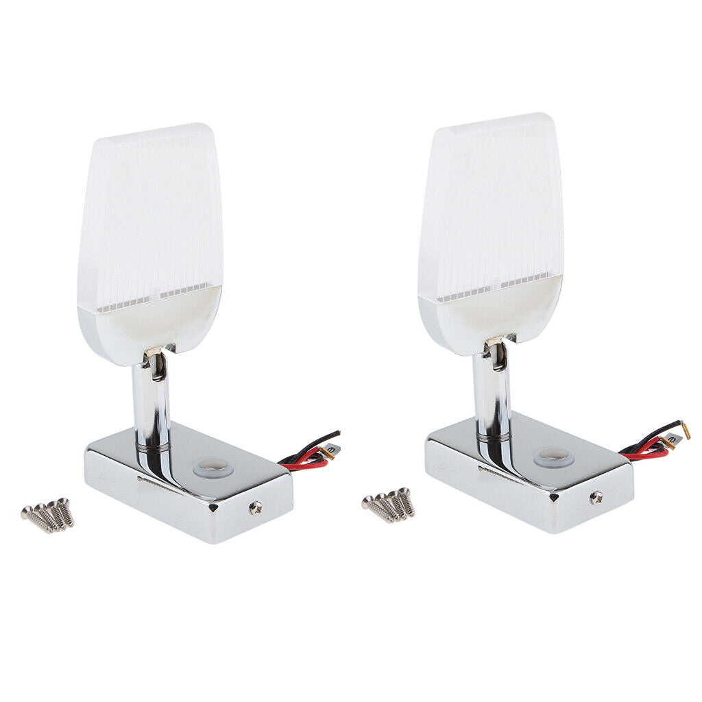 2pcs LED Reading Light Touch Control Dimmable Marine RV USB Port Adjustable