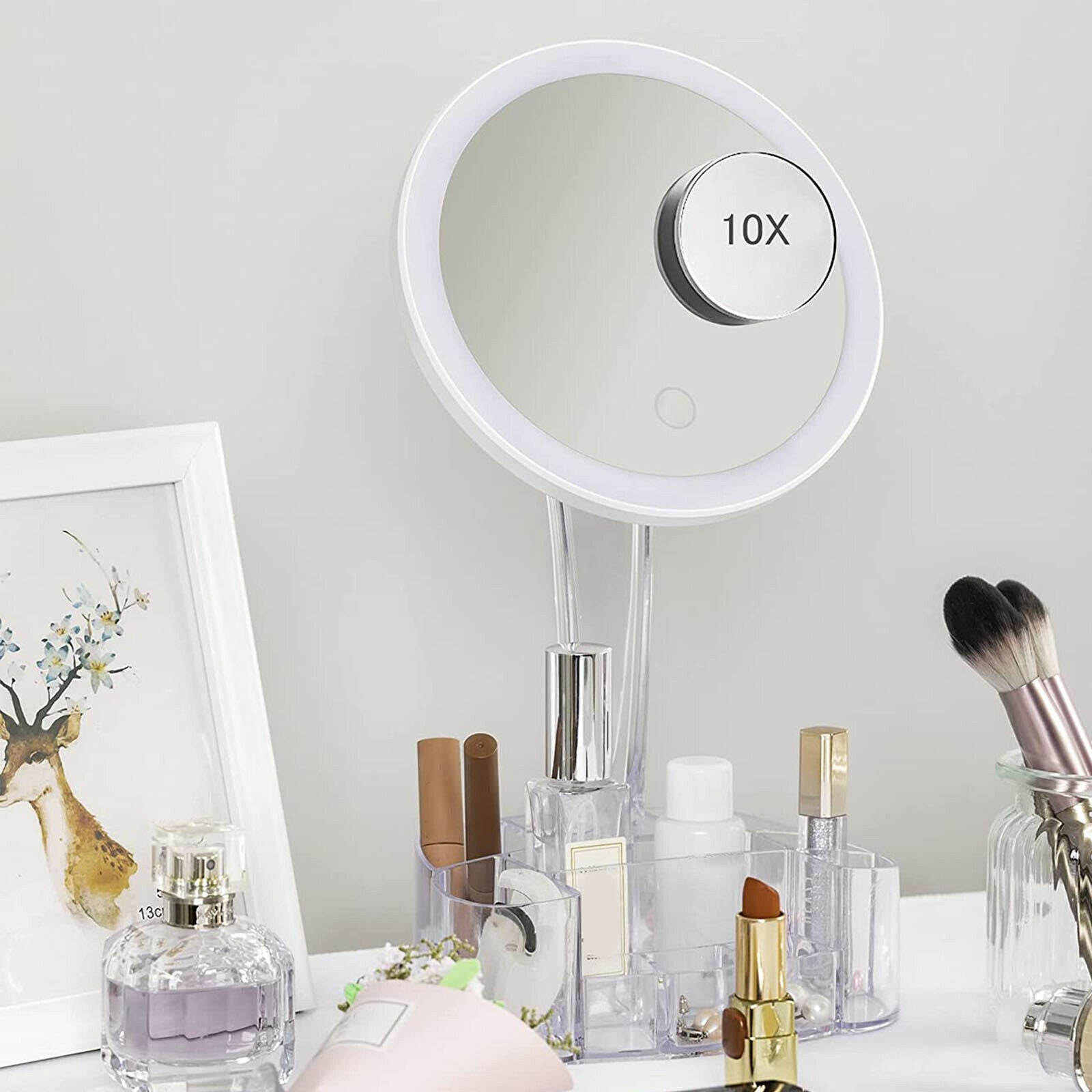 1x Makeup Mirrors with 26x LED Lights w/ Storage Box w/ 10x Magnification
