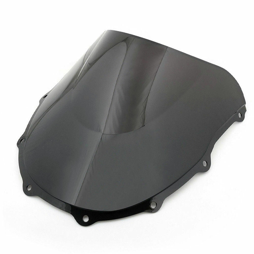 Black Motor Double Bubble  Windscreen for Kawasaki Ninja ZX7R ZX 7R 750P 96-03
