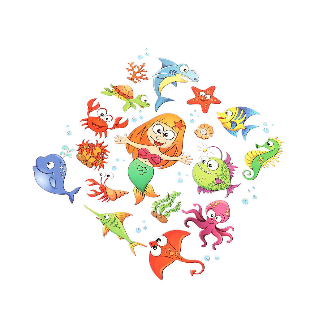 mermaids fish clothes patches heat transfer stickers printings iron on appliq Qx