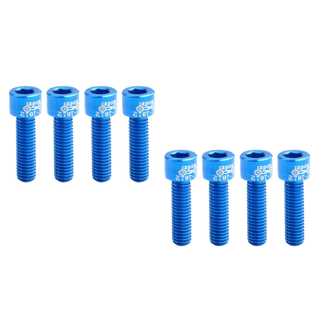 8 Count High Strength Bike Stem Screws Bolts for MTB Road Folding Bicycles