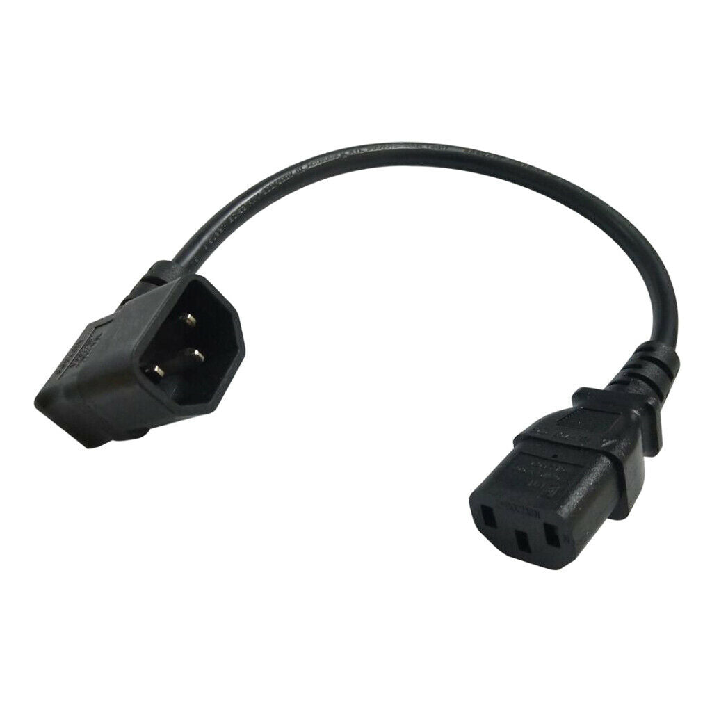 New C14 Male Right Angle to C13 Female Power Convertor 0.98ft Replace Part