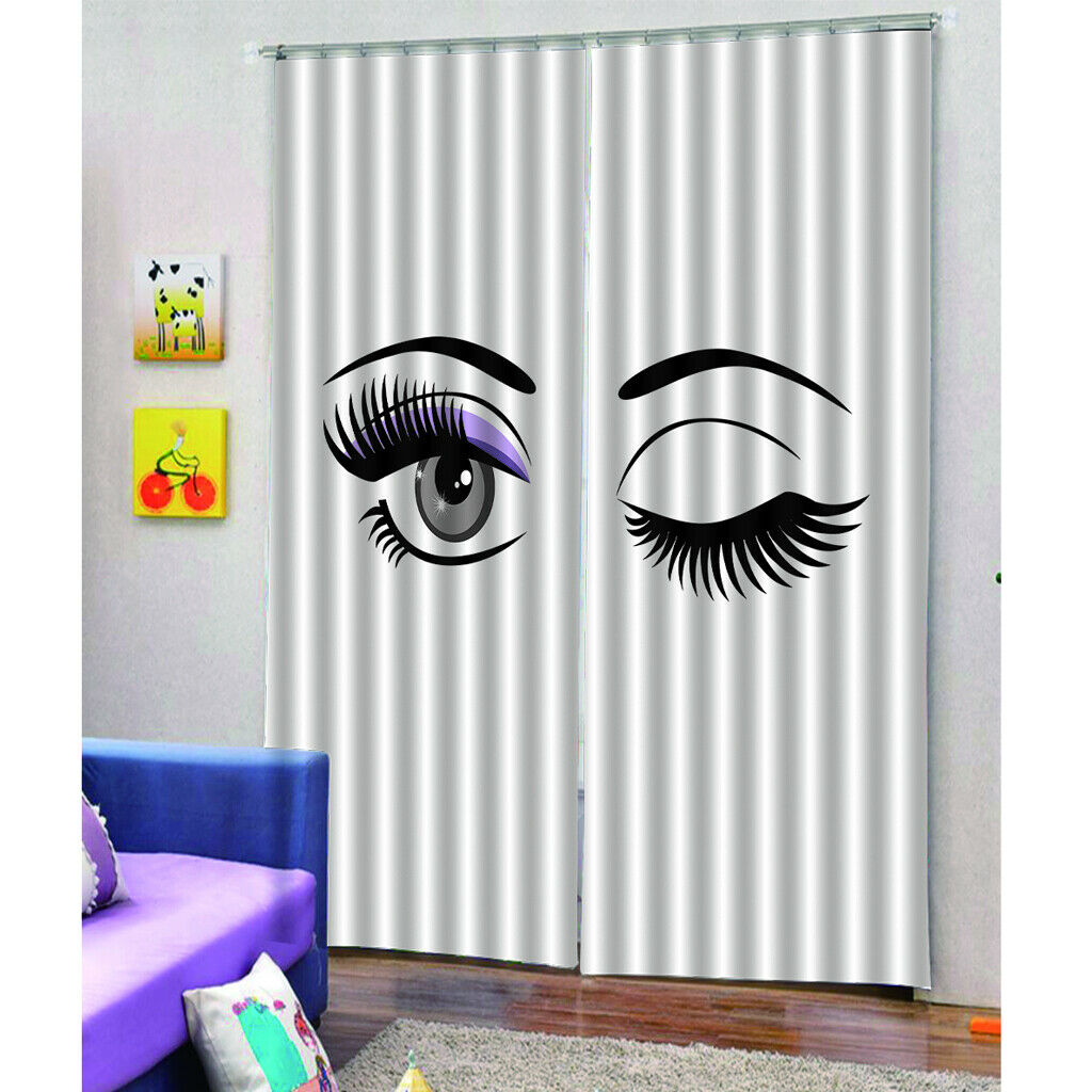Personality Shade Curtains with Printing Eye Pattern for Kids room 170x200cm