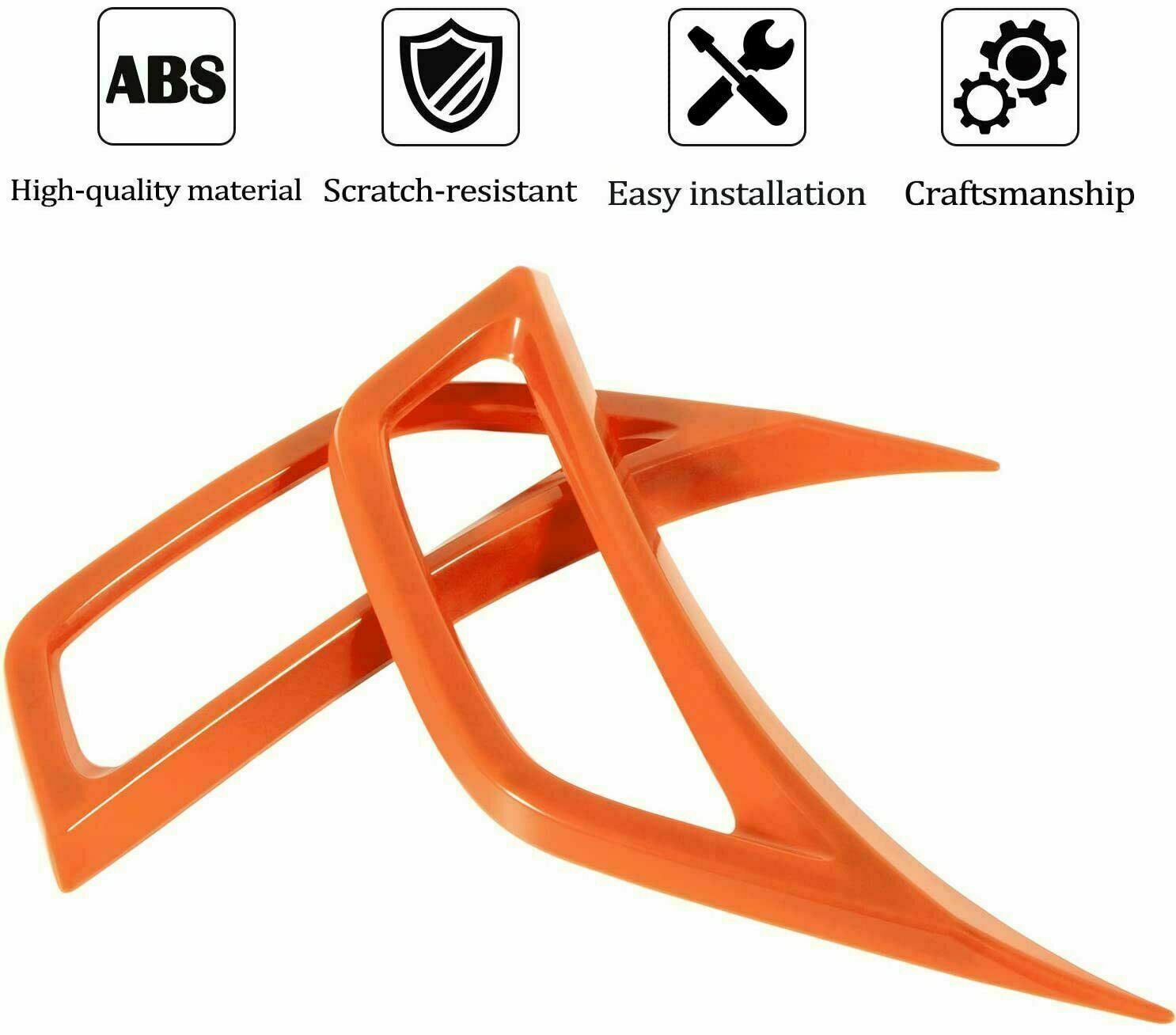 Car Leaf Plate Air Inlet Vent Trim Cover Orange For Jeep Wrangler JL 2018-2020