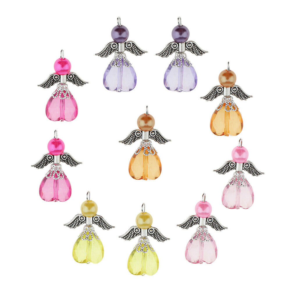 10 Pieces Colorful Butterfly Jewelry Accessories Crafting Charms