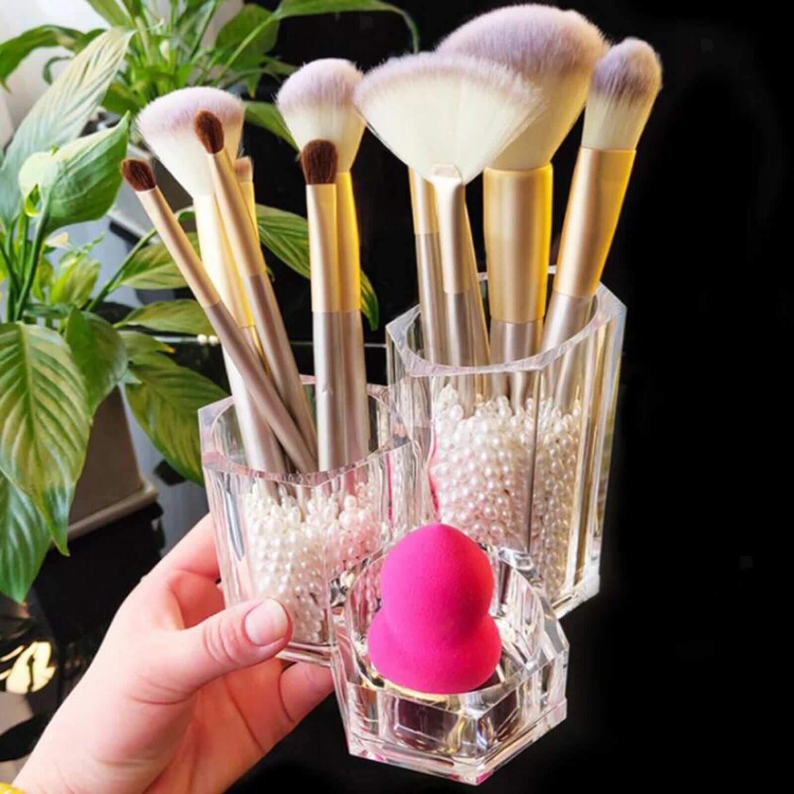 Container Pencil Transparent Box for Women Cosmetic Organizer