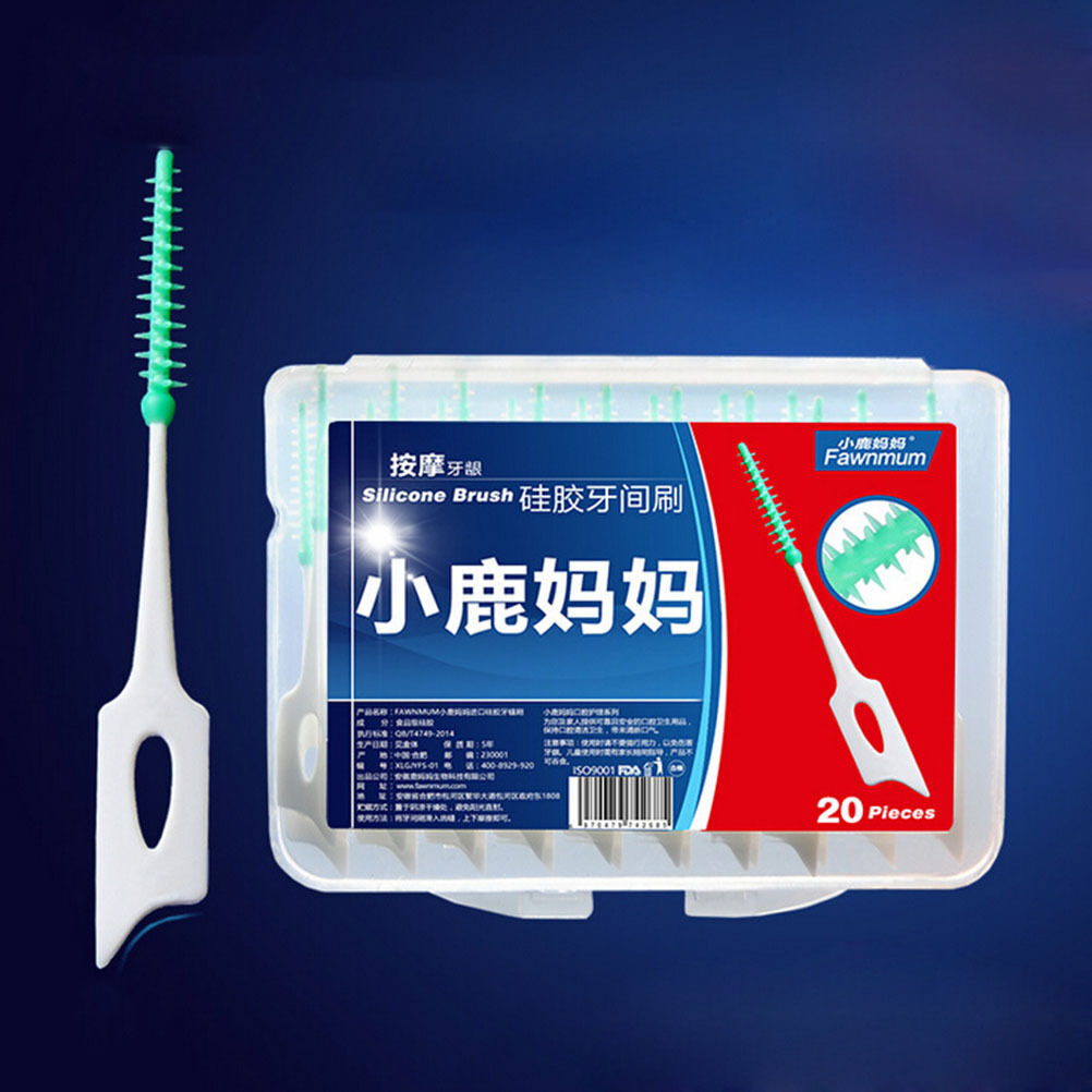 20x Clean Tooth Floss Head Hygiene Dental Plastic Interdental Brush Tooth.l8