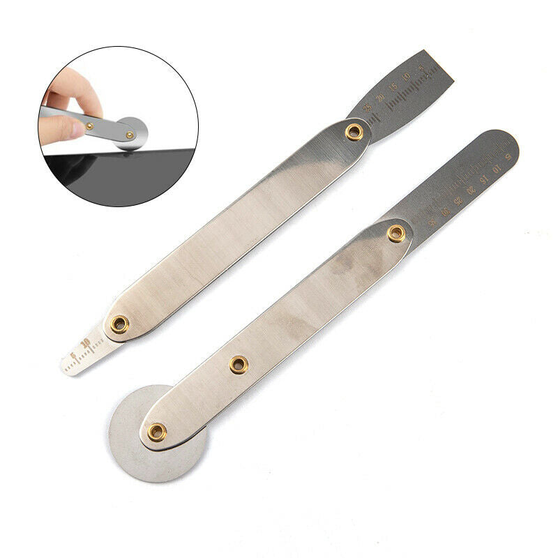 2Pcs Phone LCD Screen Back Cover Crowbar Opener Ruler Steel Roller Prying ToBDA