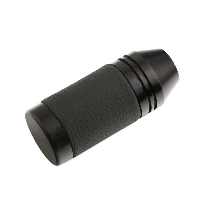 8MM 10MM 12MM Universal Manual Car Gear Shift Knob Shifter Lever Black Leather