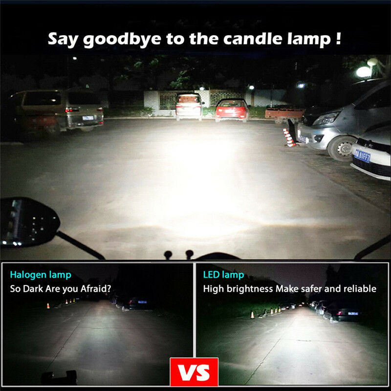 12V H6M P15D Moped Scooter LED Headlight Bulb Fog Light Projector Lens 1000 Lums