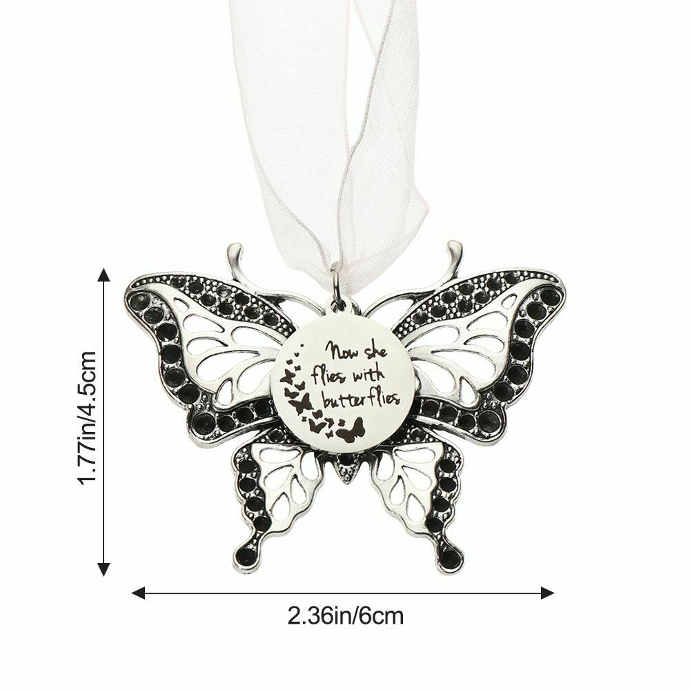 Decoration Mourning Pendants Loved Ones Souvenir Now She Flies With Butterflies