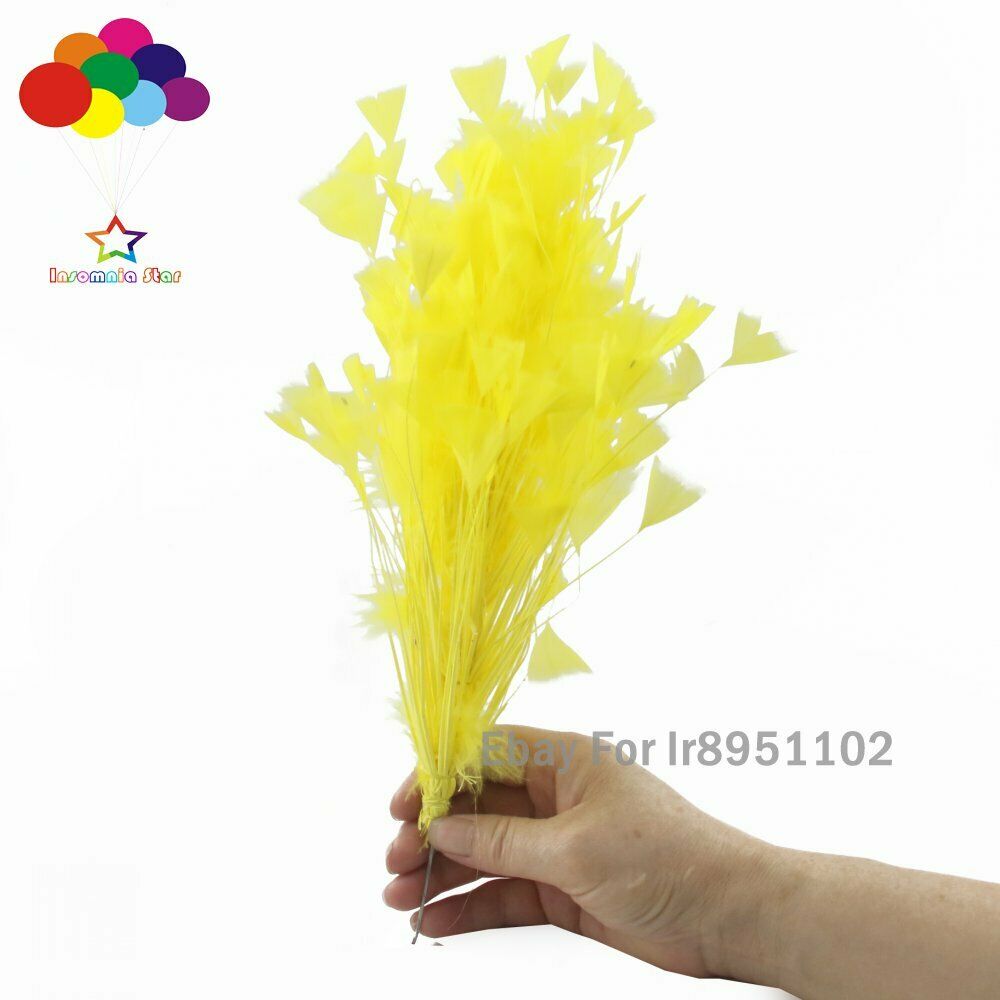 Yellow 1 Pcs 30 CM Turkey Feathers for DIY Jewelry Wedding Party Corsage Decor