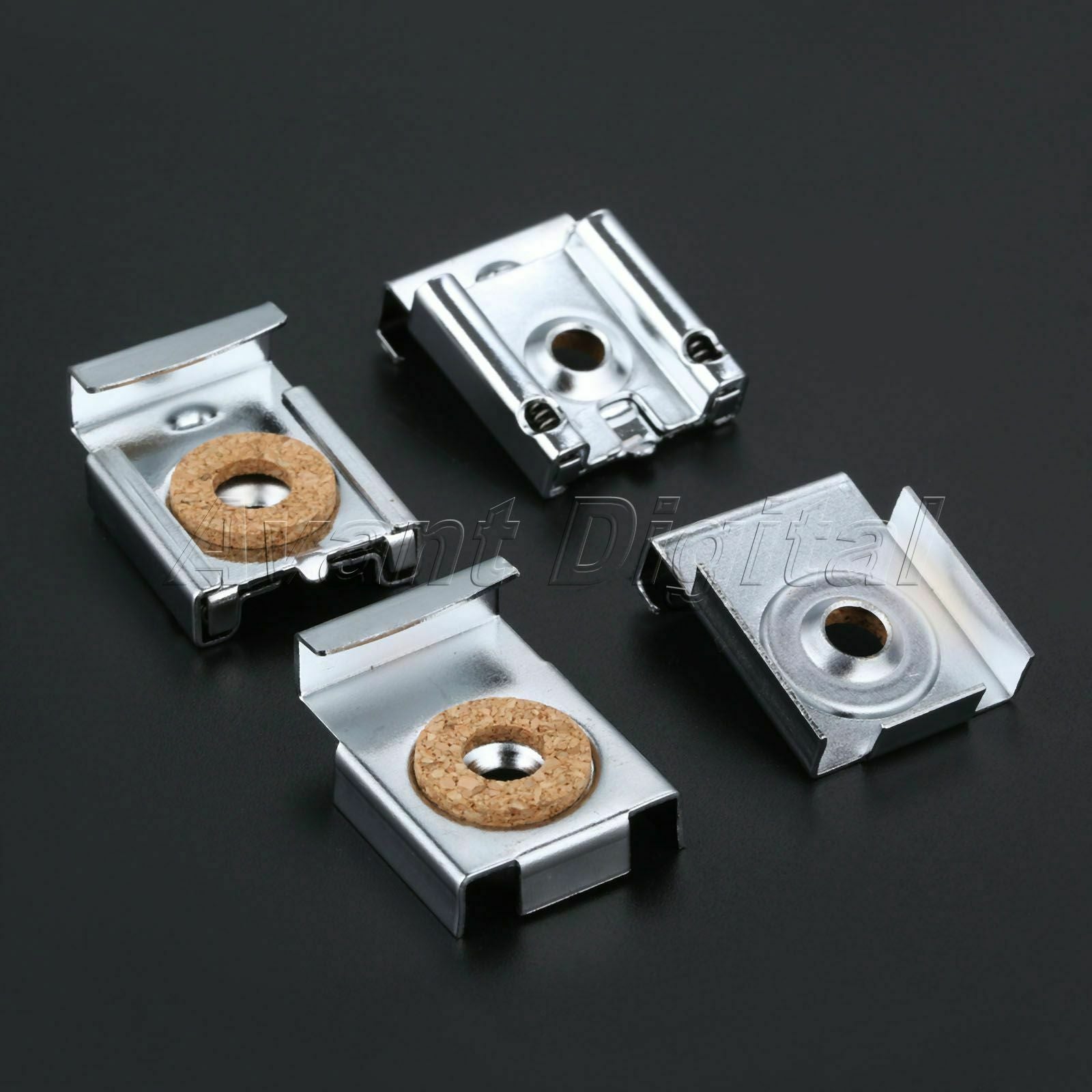 Frameless Certificate Notice Board Mirror Glass Wall Hanging Fixing Clips Kit