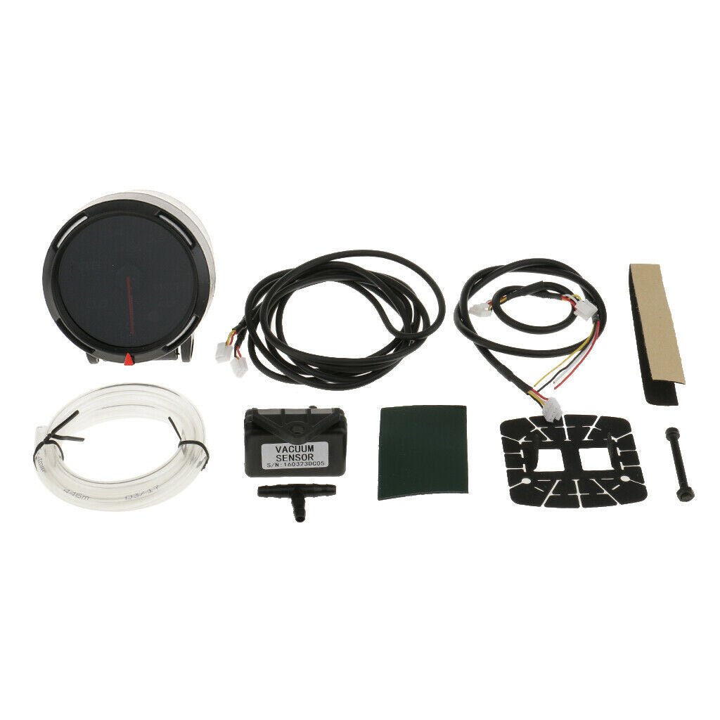Universal 60mm 2.4inch Black 7 Color LED Vacuum Ratio Gauge