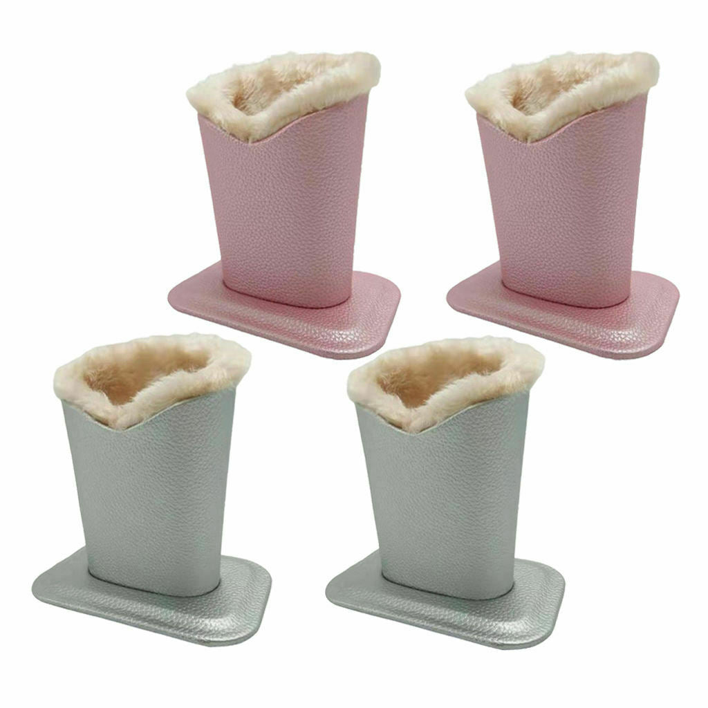4 Packs Modern Upright Anti-Scratch Plush Lined Eyeglasses Holder PU Leather