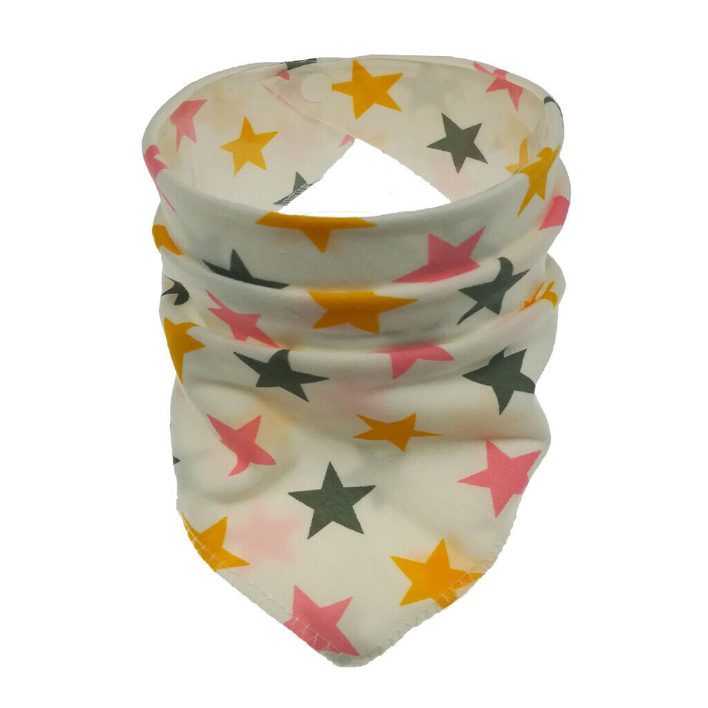 2pcs Lovely Soft Cotton Triangle Baby Bibs Burp Cloths Bibs for Boys Scarf