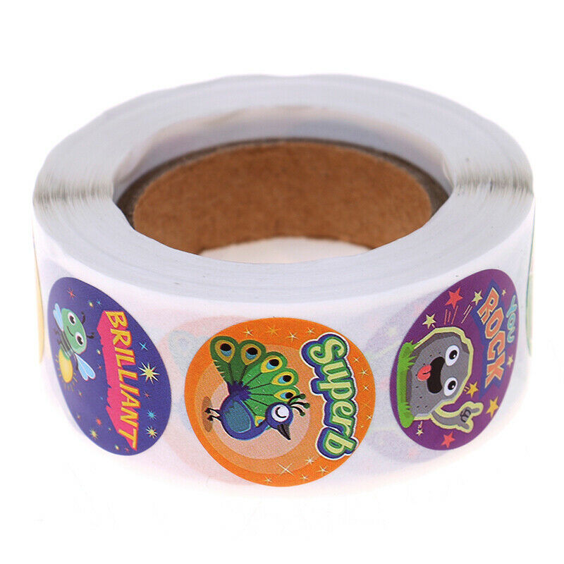 500PCs/Roll Motivational Reward Encouragement Stickers for Students Teach.l8