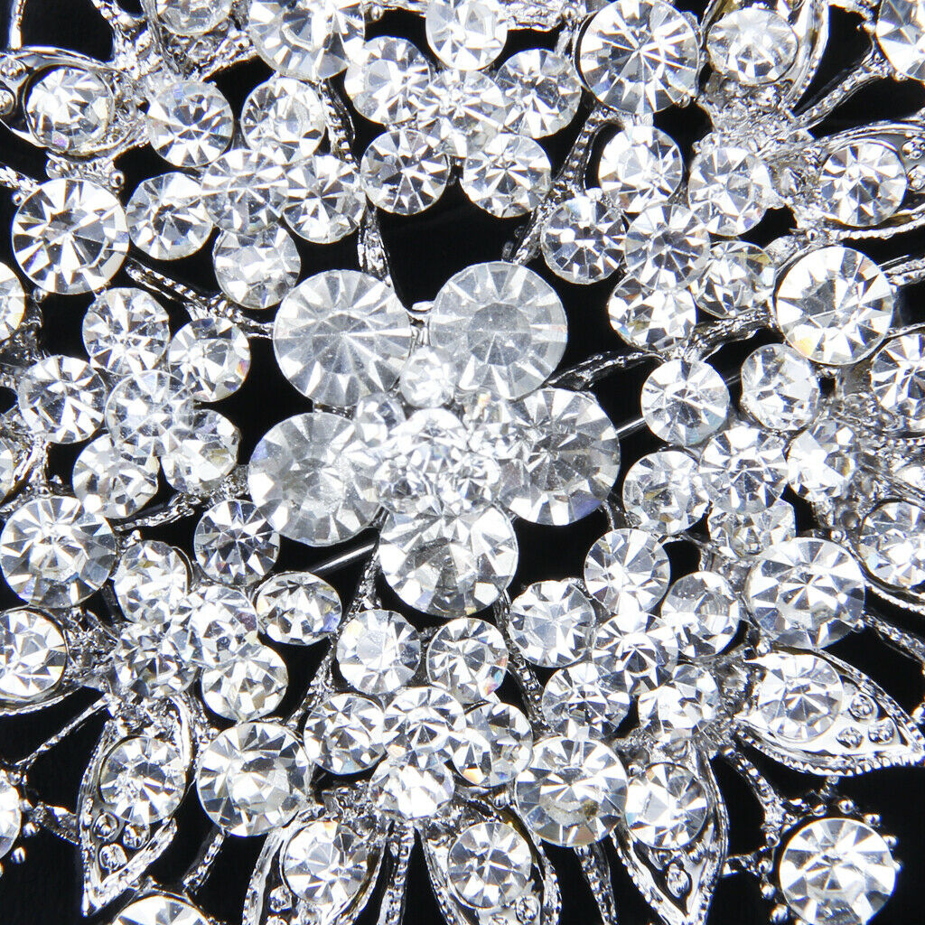 Full Rhinestone Lapel Pins Flower Bridal Wedding Bouquet Brooch Pin for Hat