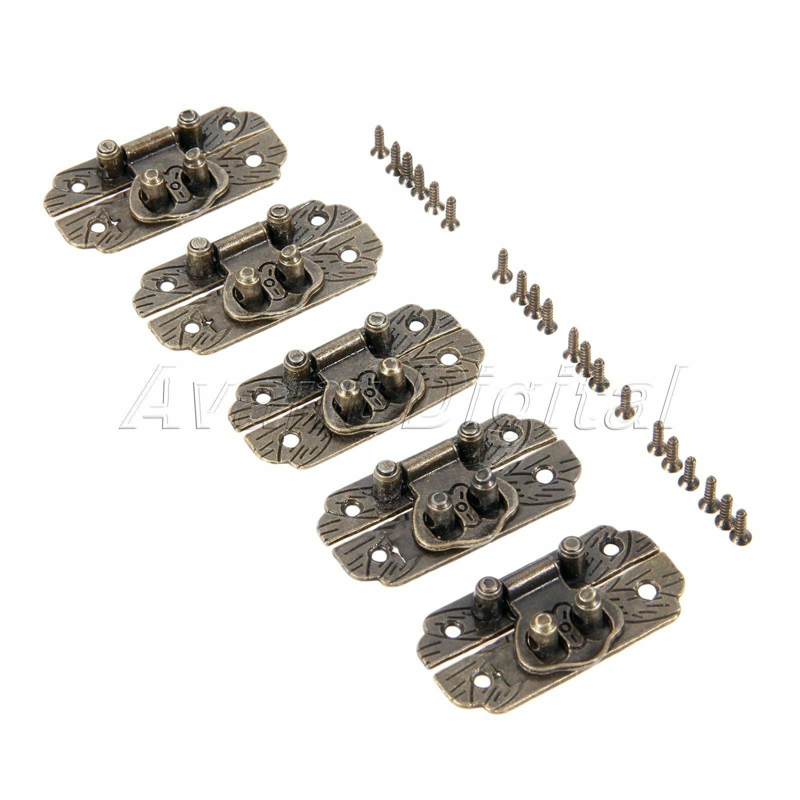Furniture Hardware Retro Wooden Wine Box Buckle Hasp Zinc Alloy Padlock Latch 5X