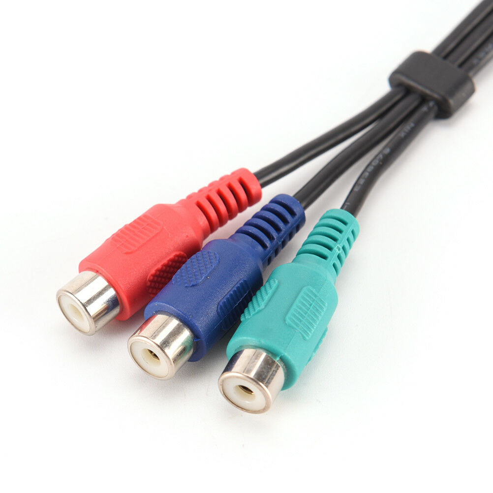 3.5mm Mini AV Male To 3RCA Female Audio Video Cable Stereo Jack Adapter Cord  Tt