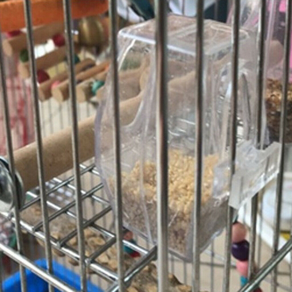 2pc Bird Parrot Clean Cup Feeder and Water Feeding Bowl Birds Cage Accessory