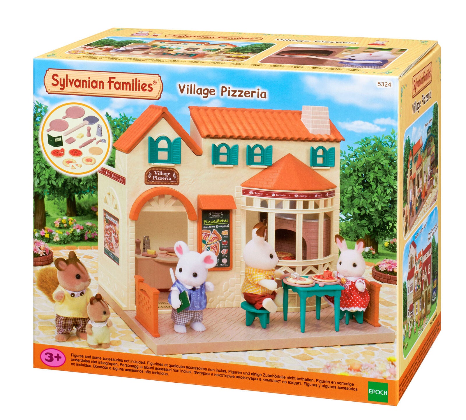 Sylvanian Families Village Pizzeria 5324 Set Childrens inc 31 Pieces Ages 3+