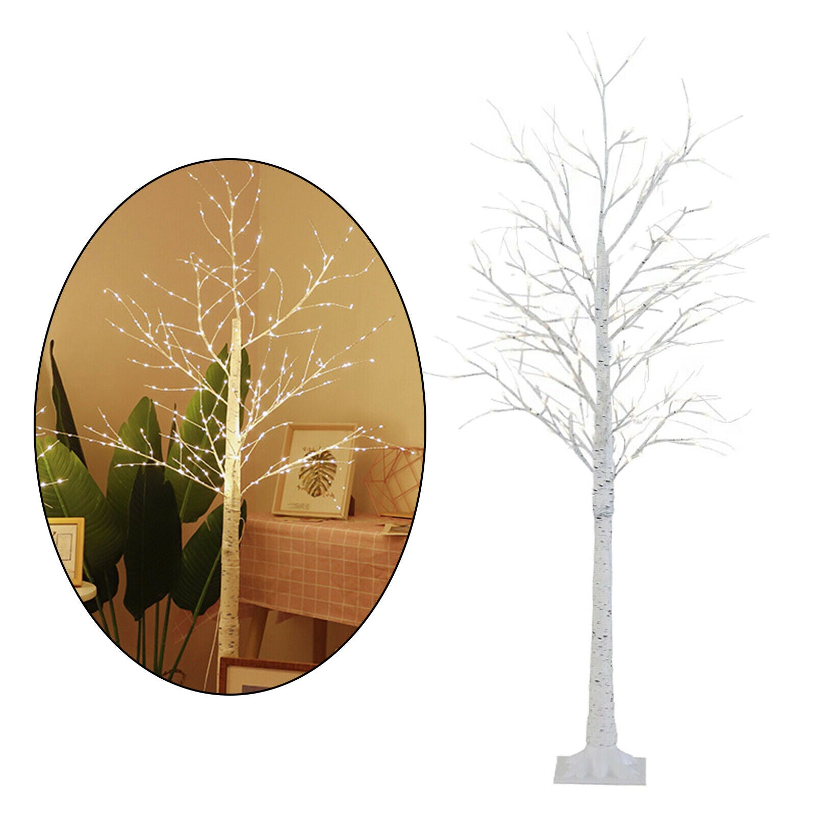 LED Birch Tree Light for Home Decor Ornament 60cm 55 LED without Remote