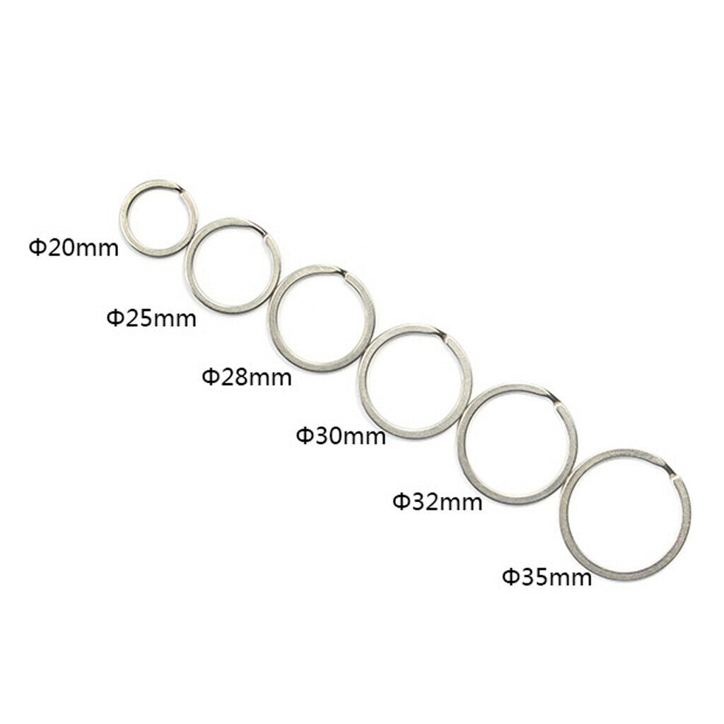 60Pcs Stainless Steel O Ring Sports Key Chain Buckle Holder for Outdoor Camping