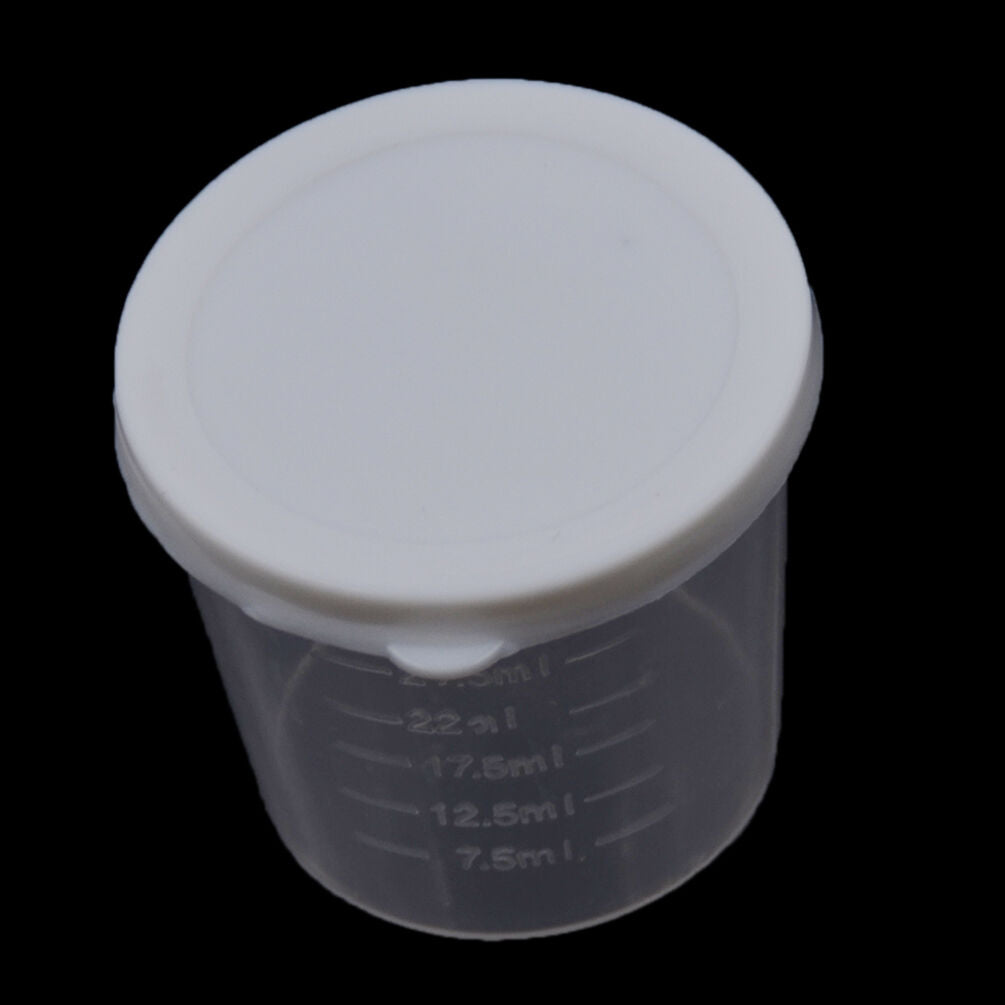 10 Pcs Plastic Measuring Glass Cups Lab Chemistry Kitchen Measure Tool 30ml