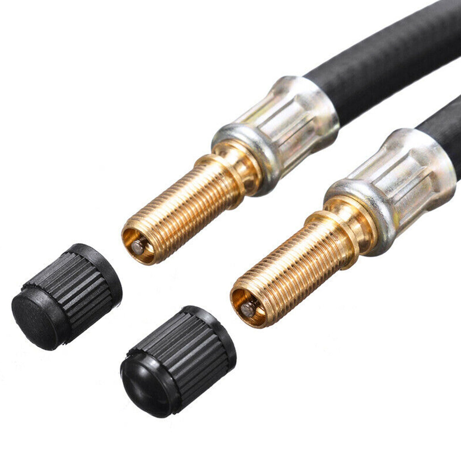 2x Flexible Air Tyre Valve Extension Adaptor Motorcycle Car Tire Stem Extender