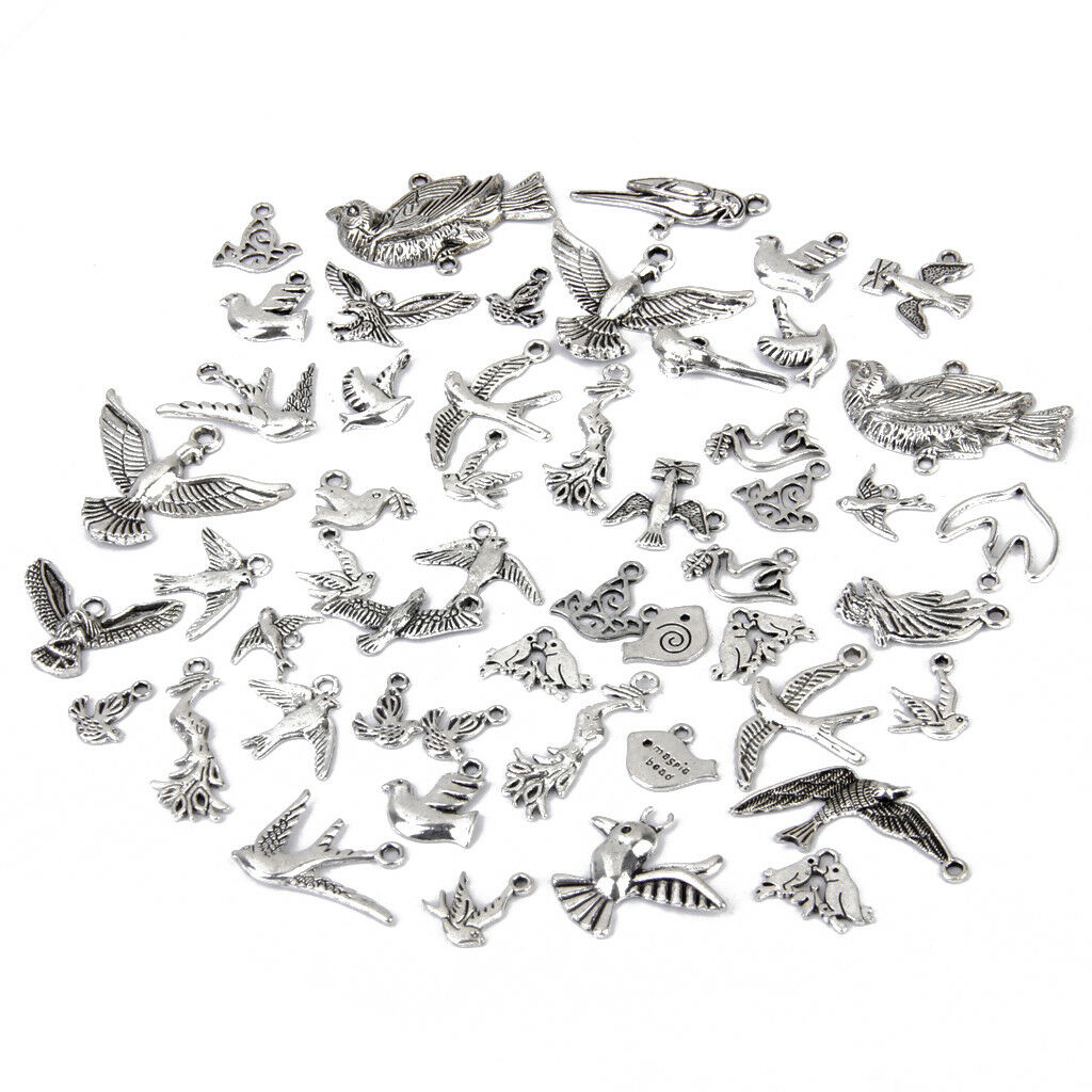 100 Pieces/ Lot Mixed Birds Pendant Charm DIY Multi Purpose Jewelry Findings