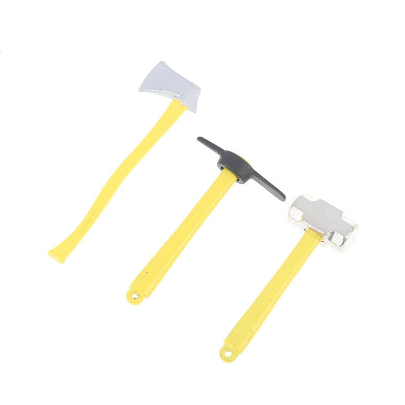 4Pcs/set Metal Shovel Hammer Pickaxe Axe for 1/10 RC Crawler SCX10 TRX4 D90BDAU