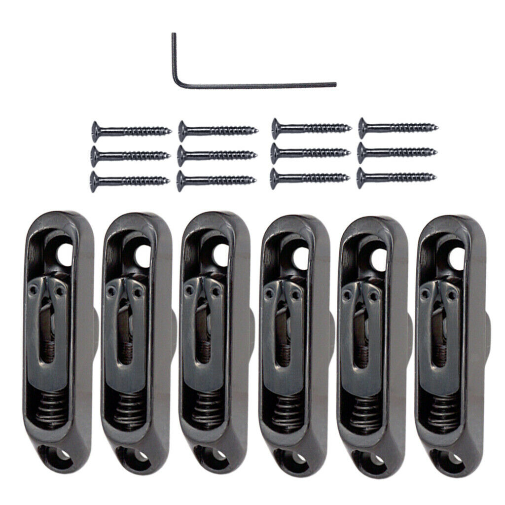Pack of 12 Guitar Bridge Saddles Tailpieces for 6 String Electric Guitar
