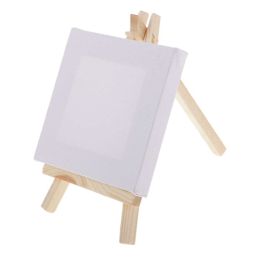 Mini display easel with canvas 10x10cm for painting art wedding