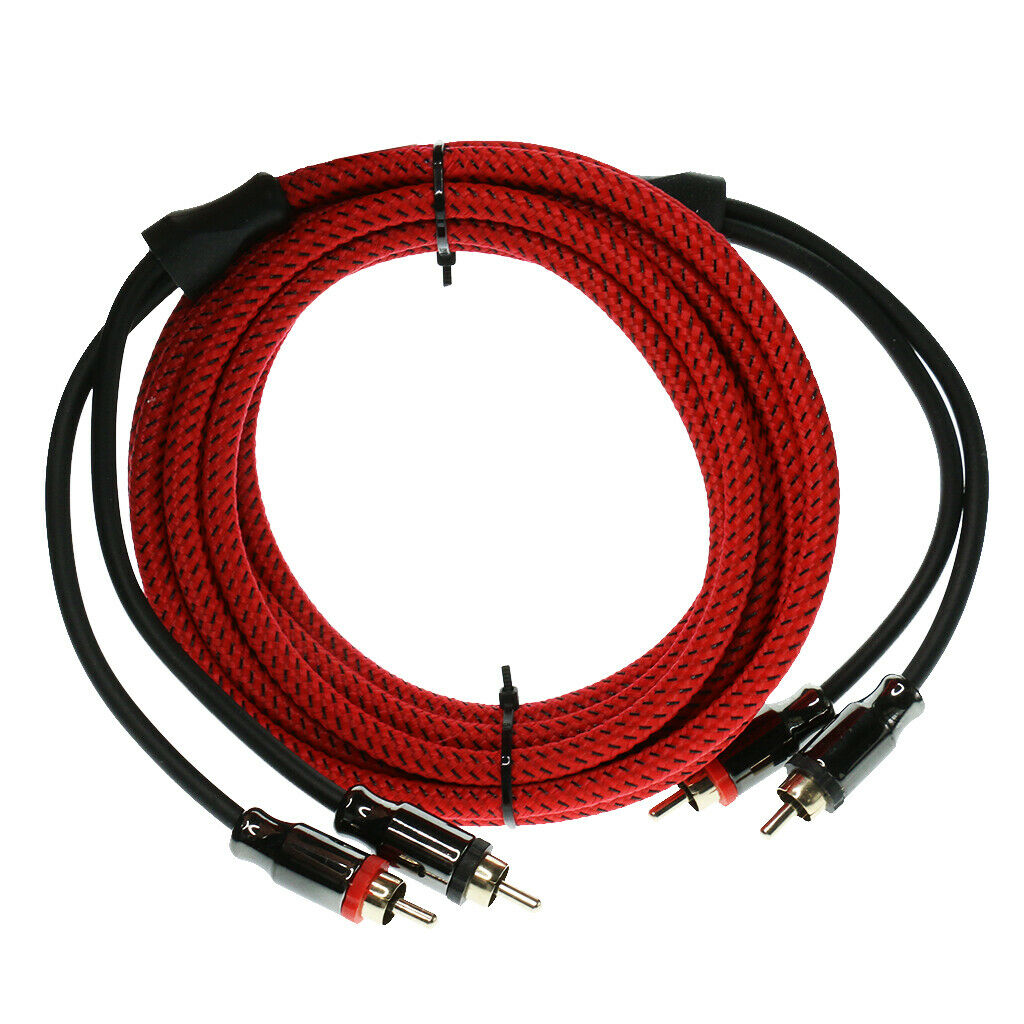 3 Meters 2RCA Male to 2RCA Male Car Stereo Audio Power Cable Wire Universal