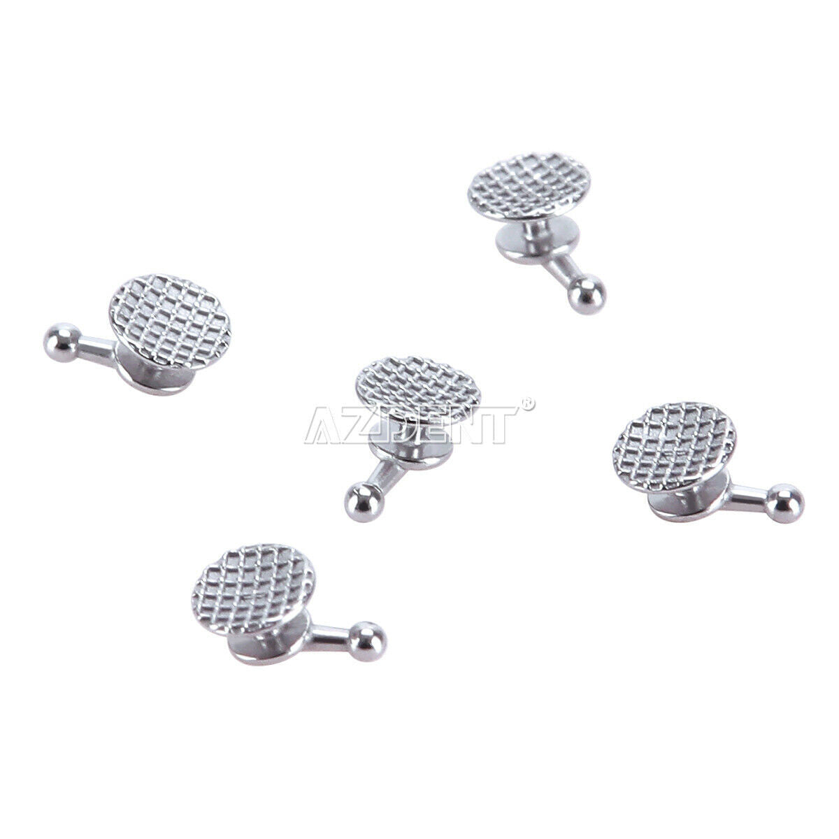 20 X AZDENT Dental Orthodontic Lingual Buttons With Hook Bondable Round Base