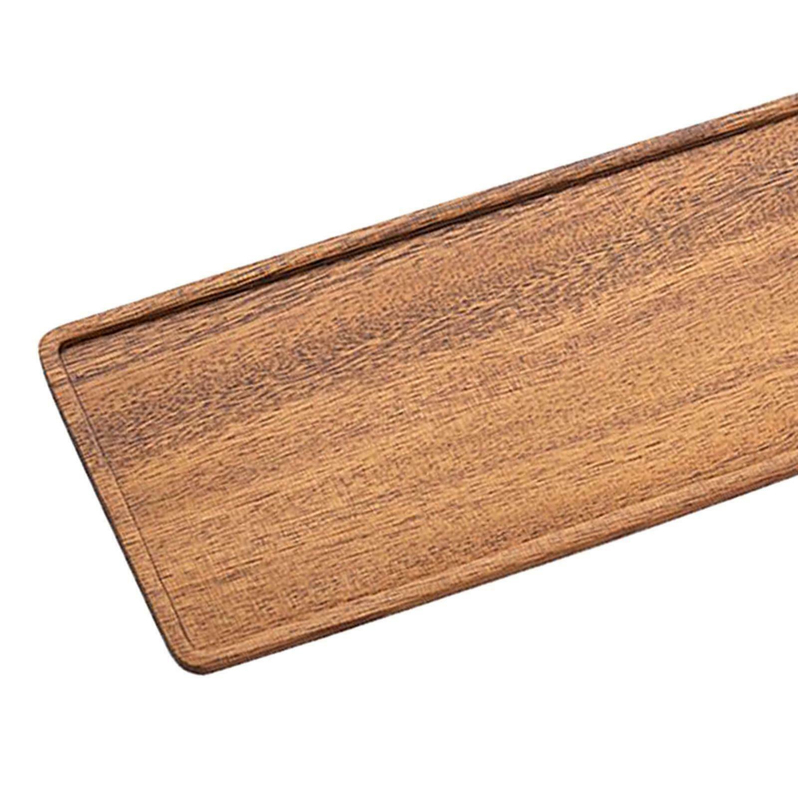 2X Wooden Large Serving Tray Rectangular Coffee Dinner Food Trays 30x12x1.2cm