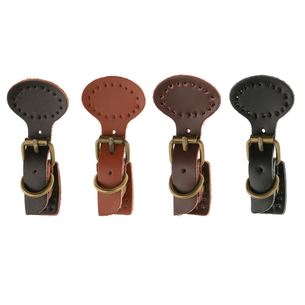 4 Set Leather Buckles Bag Making Fastener Magnetic Snap Sew on Retro Clasps